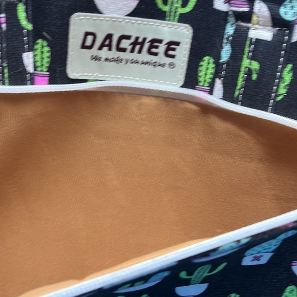 Dachee Cactus Pattern Laptop Bag Black Green MCB4531L - Picture 7 of 8